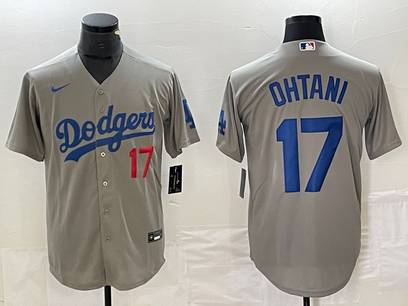 Men's Los Angeles Dodgers Shohei Ohtani #17 Gray Jersey